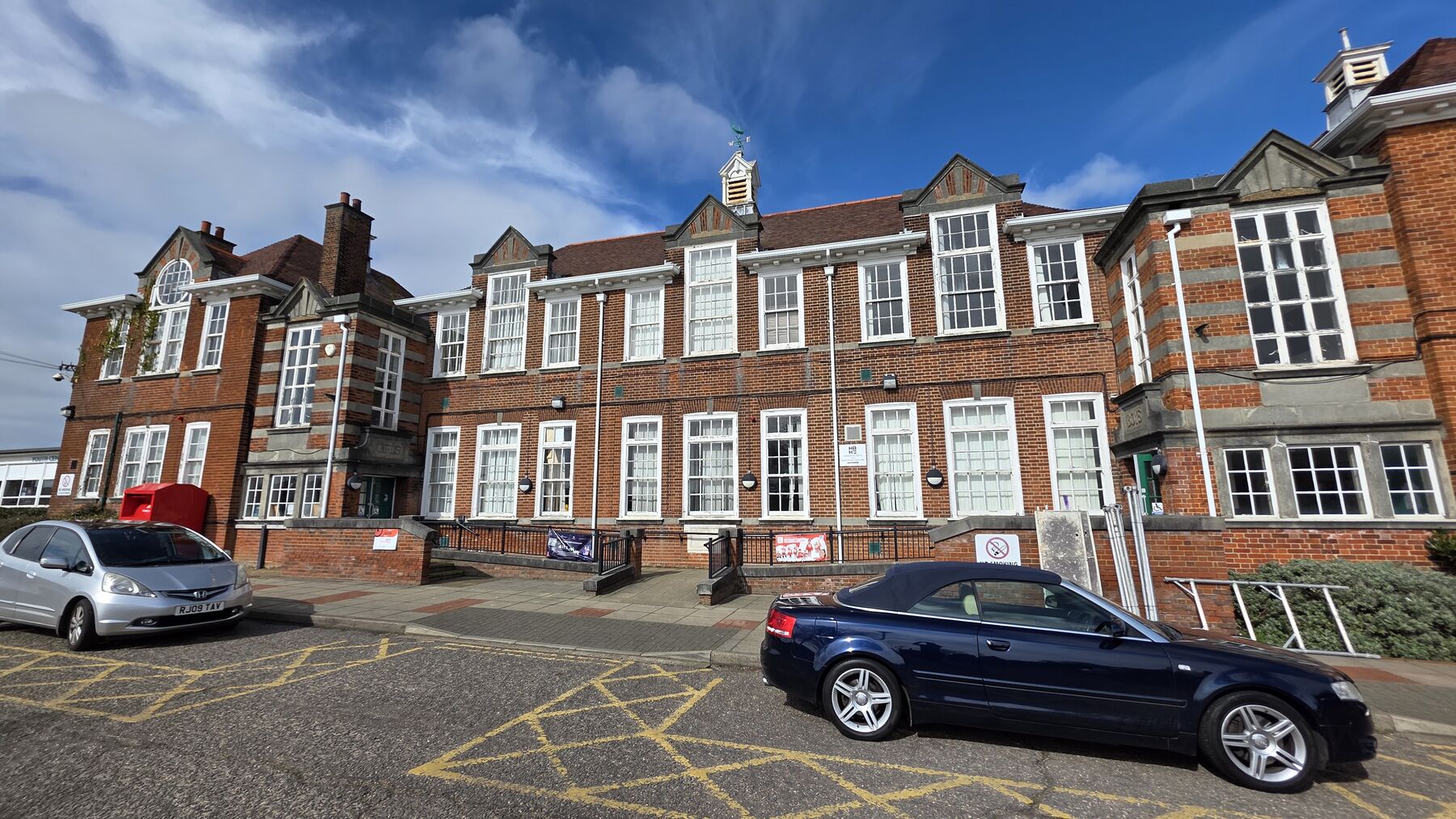 Red brick facade of Harwich Arts Centre